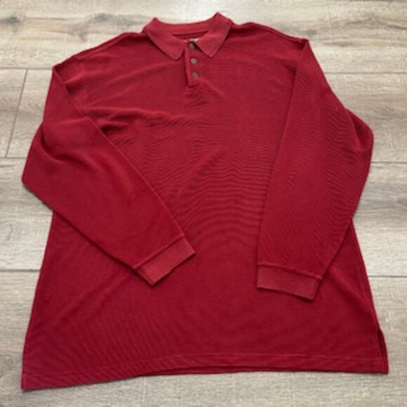 Tommy Bahama Burgundy Sweater Mens Large Long Sleeve Silk Polo - Picture 12 of 13